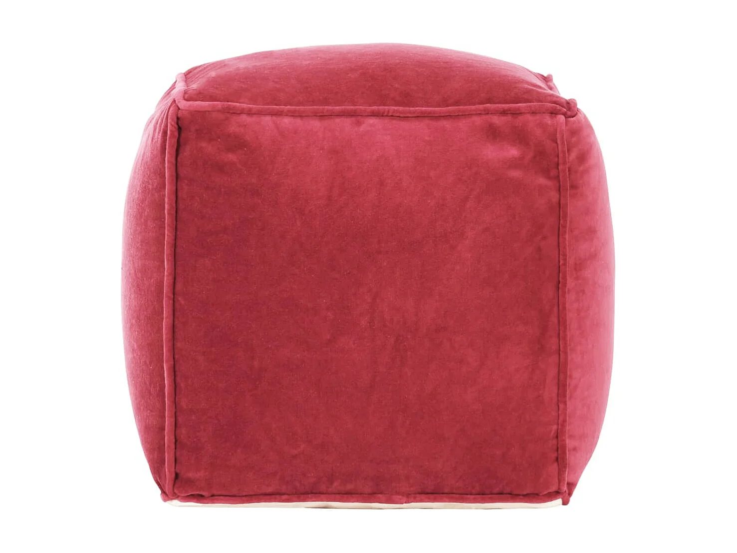 Pouf Velours de coton 40x40x40 cm rose