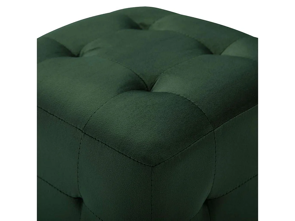 2 pcs Poufs Vert 30 x 30 x 30 cm Tissu velours