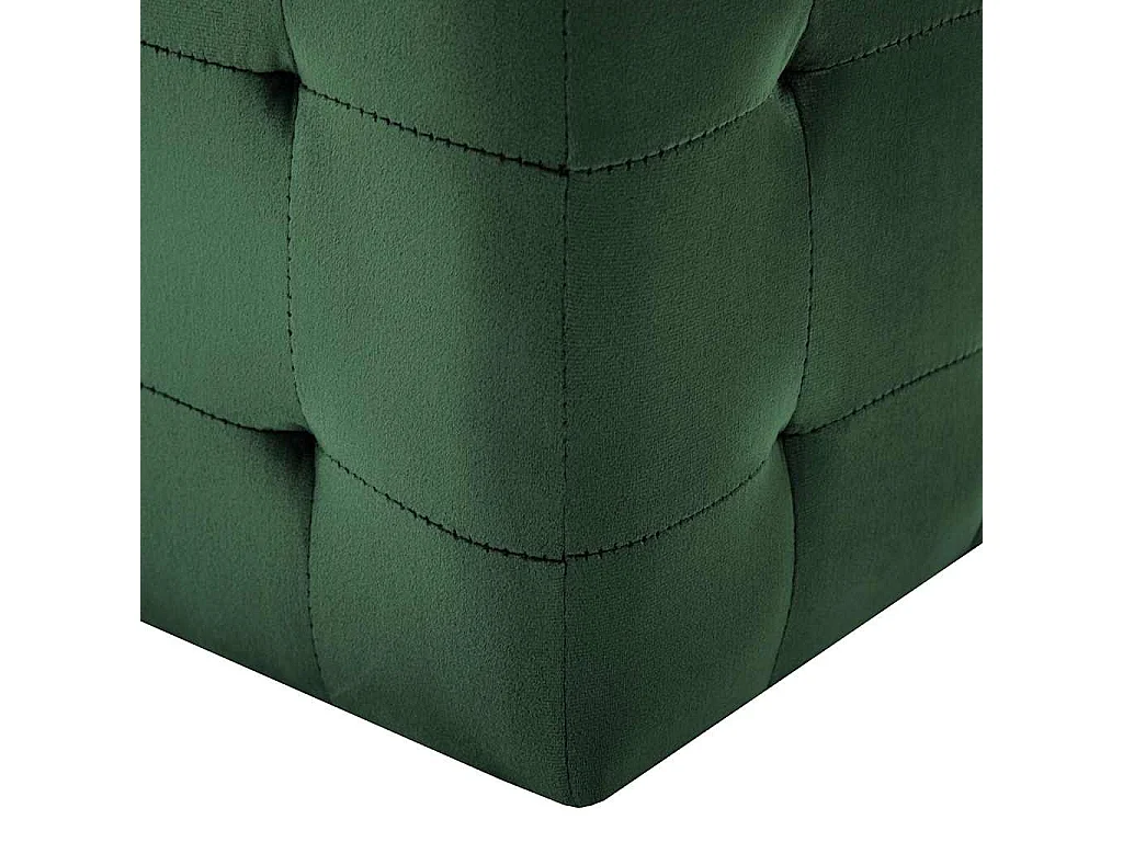 2 pcs Poufs Vert 30 x 30 x 30 cm Tissu velours