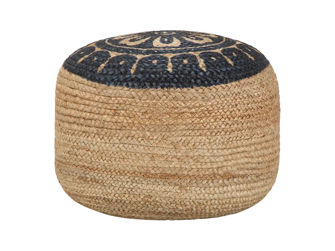 Pouf fait à la main Bleu 45 x 30 cm Jute
