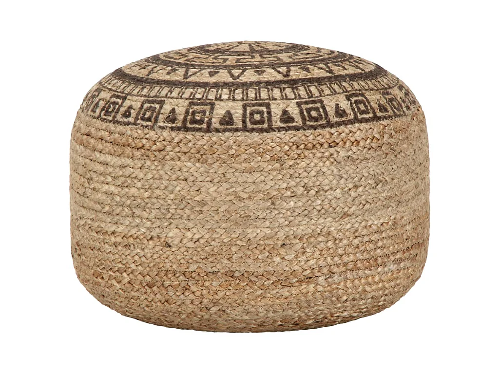 Pouf fait à la main Marron 45 x 30 cm Jute