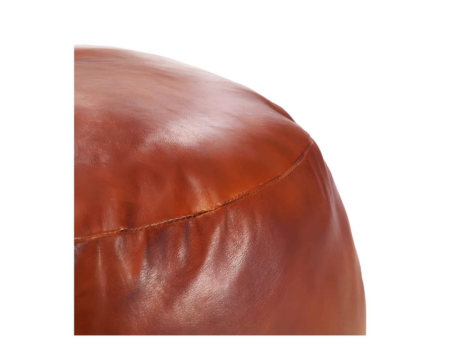 Poef 60x30 cm echt geitenleer tan