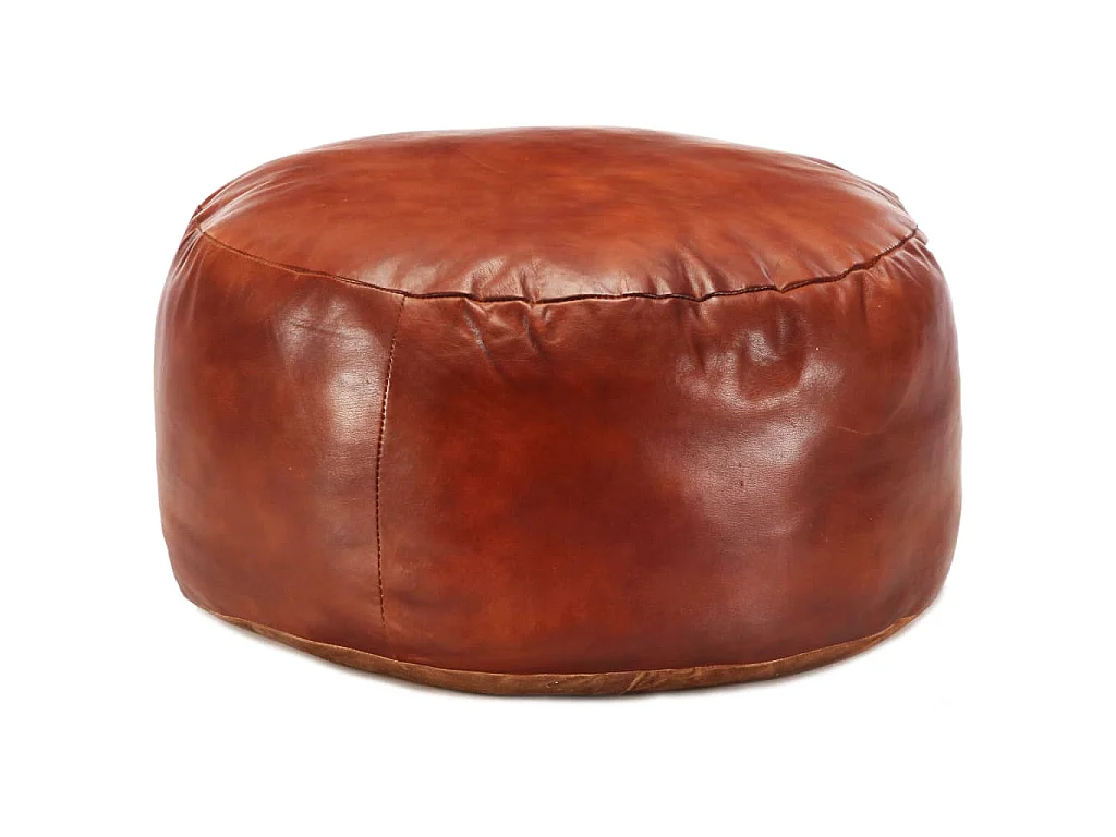 Poef 60x30 cm echt geitenleer tan
