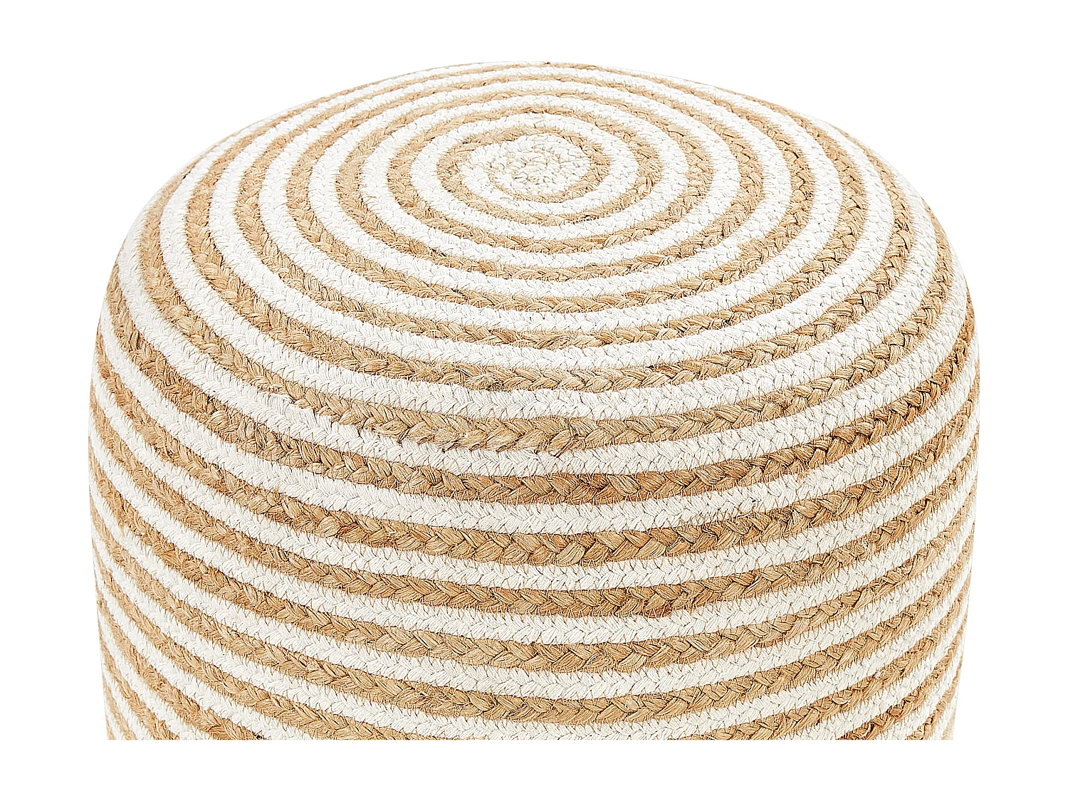 Pouf RESAFA Iuta Bianco Beige 40 cm 40 cm 40 cm