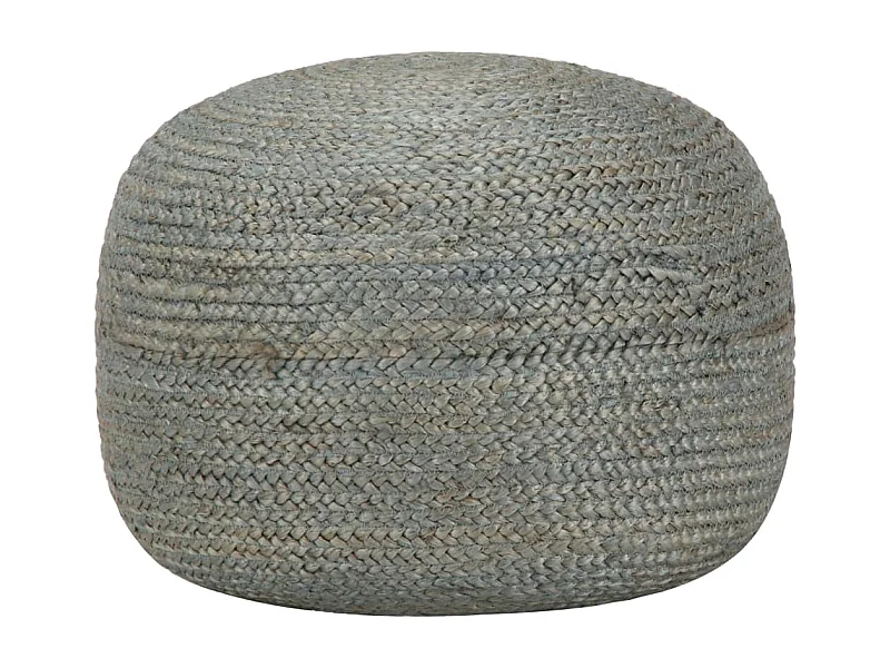 Poef handgemaakt 45x30 cm jute olijfgroen