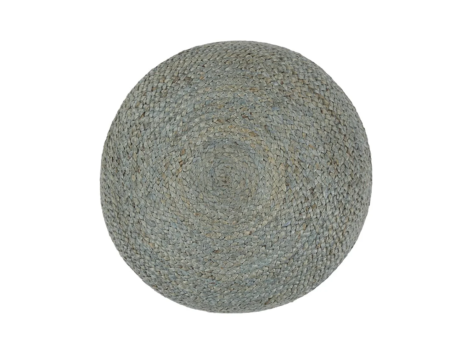 Handgefertigter Sitzpuff Olivgrün 45 x 30 cm Jute