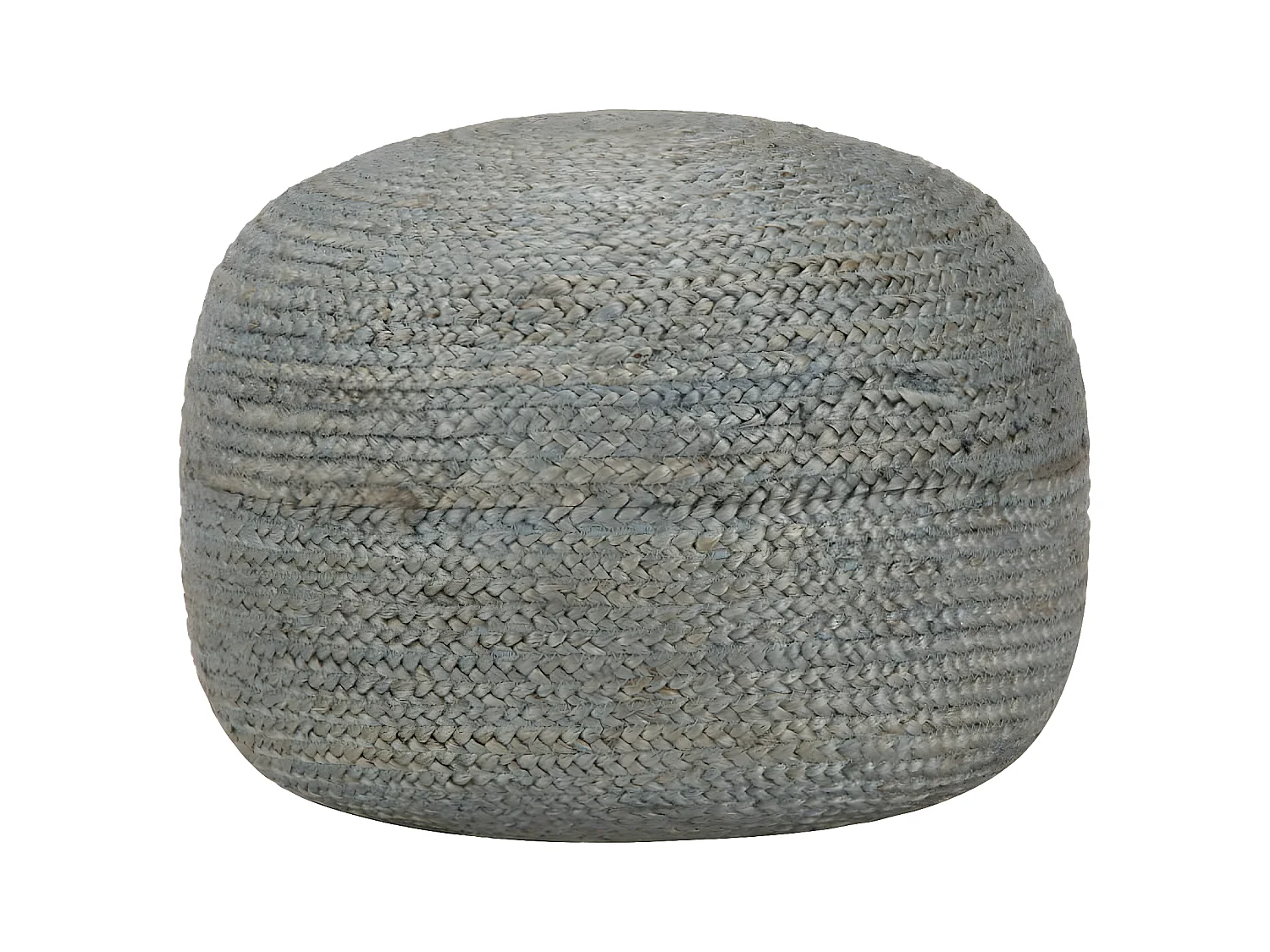 Pouf fait à la main Vert olive 45 x 30 cm Jute