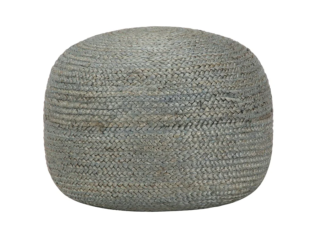 Pouf fait à la main Vert olive 45 x 30 cm Jute