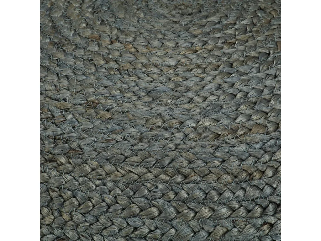 Pouf fait à la main Vert olive 45 x 30 cm Jute