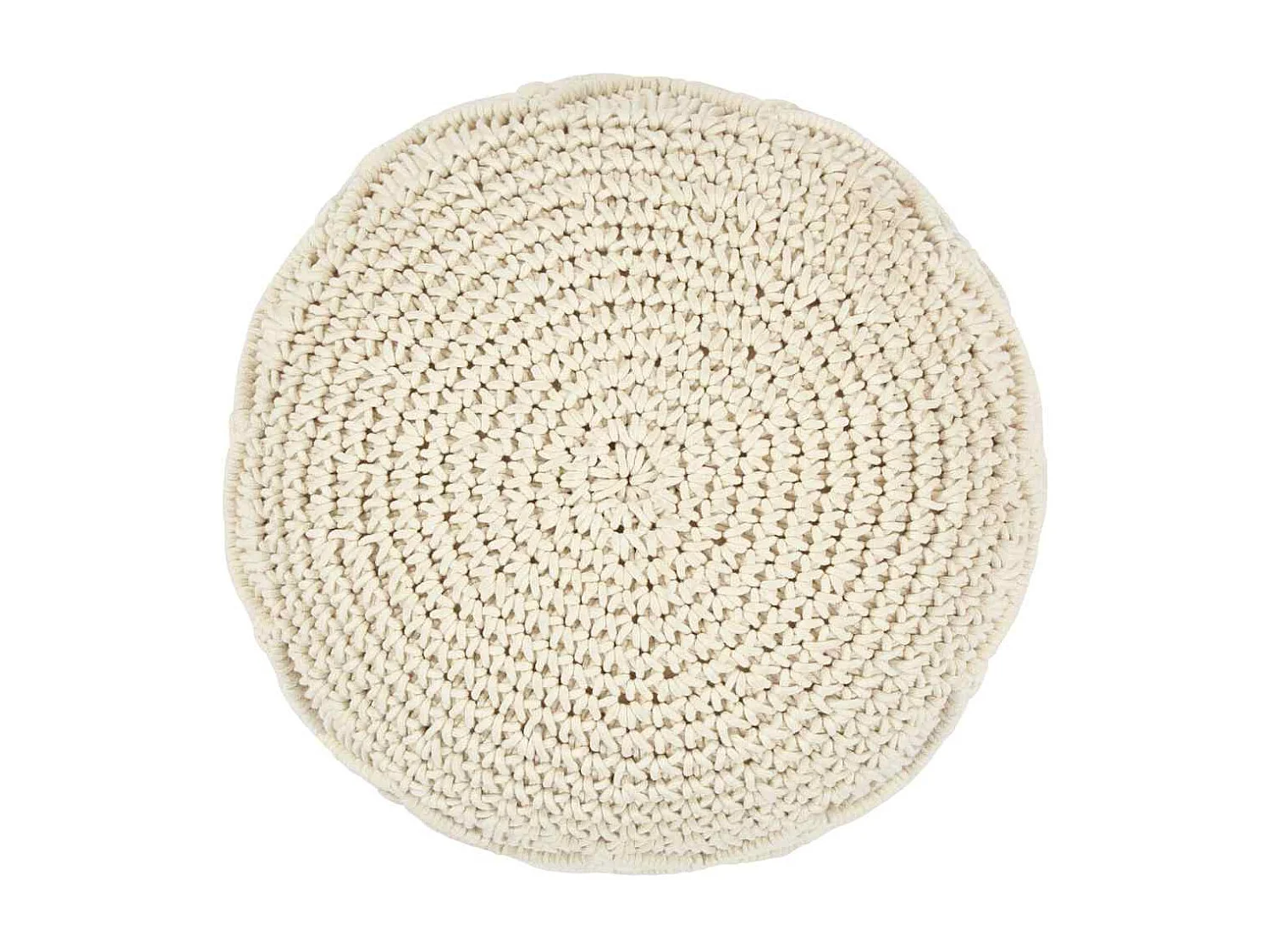 Poef macramé handgemaakt 45x30 cm katoen