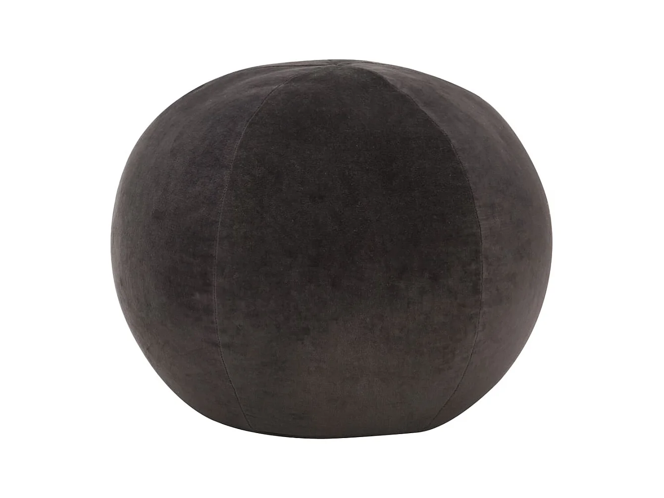 Pouf Velours de coton 50 x 35 cm Anthracite