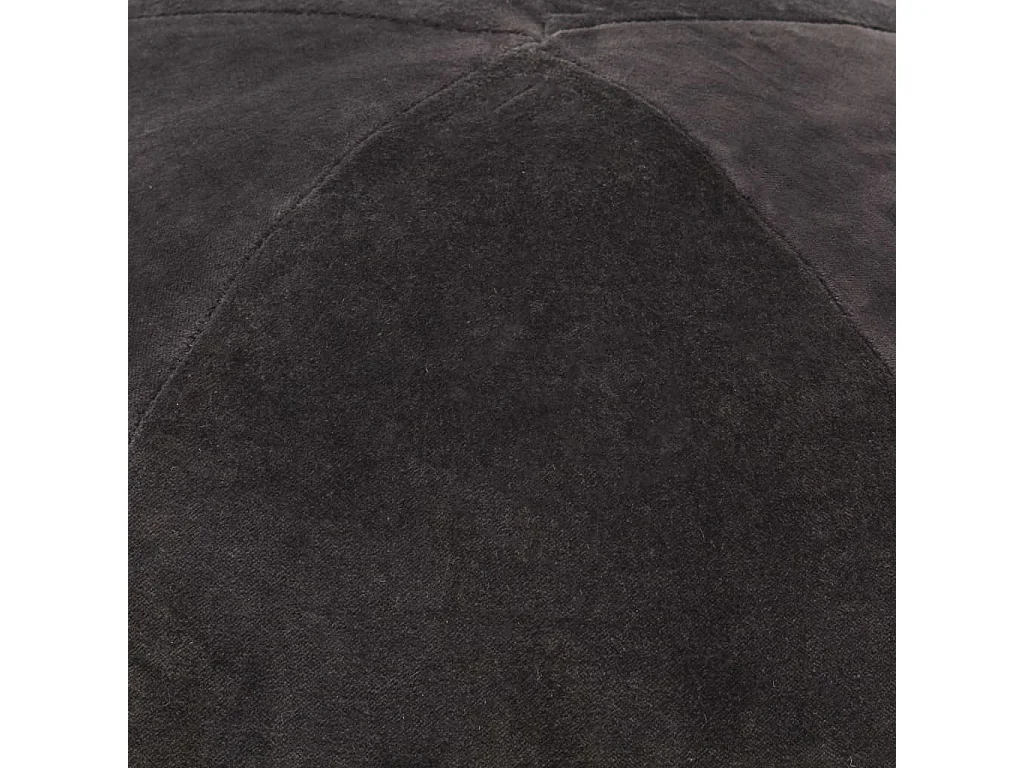 Pouf Velours de coton 50 x 35 cm Anthracite