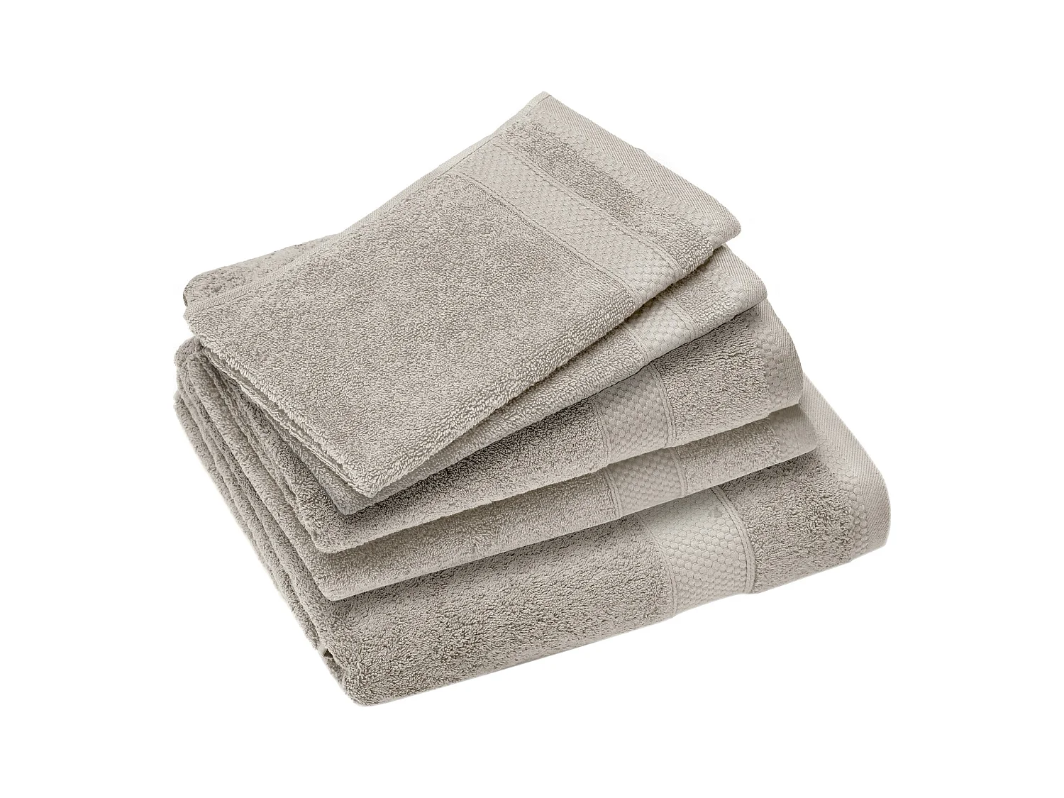 Parure de bain coton 550 g/m2 NAÏA par lot de 5 beige Lin