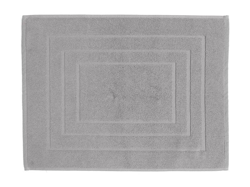 Tapis de bain coton 1000g/m2 collection NAÏA 80x60 cm gris Perle