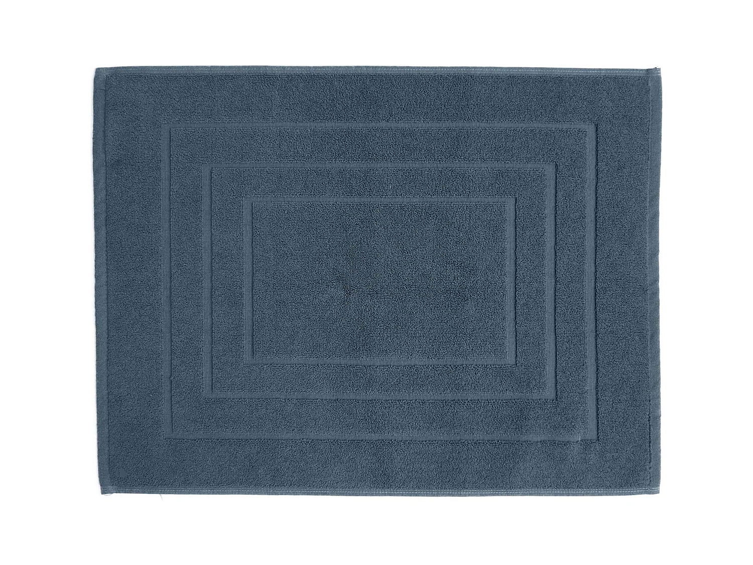 Tapis de bain coton 1000g/m2 collection NAÏA 80x60 cm bleu Orage