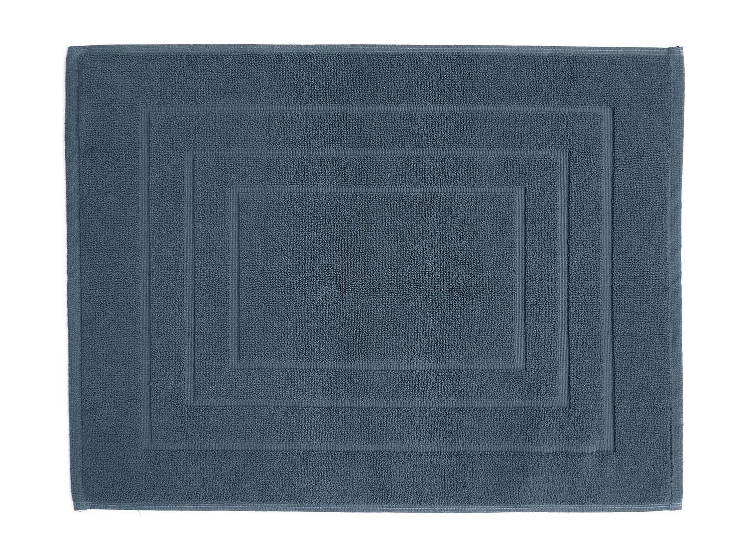 Tapis de bain coton 1000g/m2 collection NAÏA 80x60 cm bleu Orage