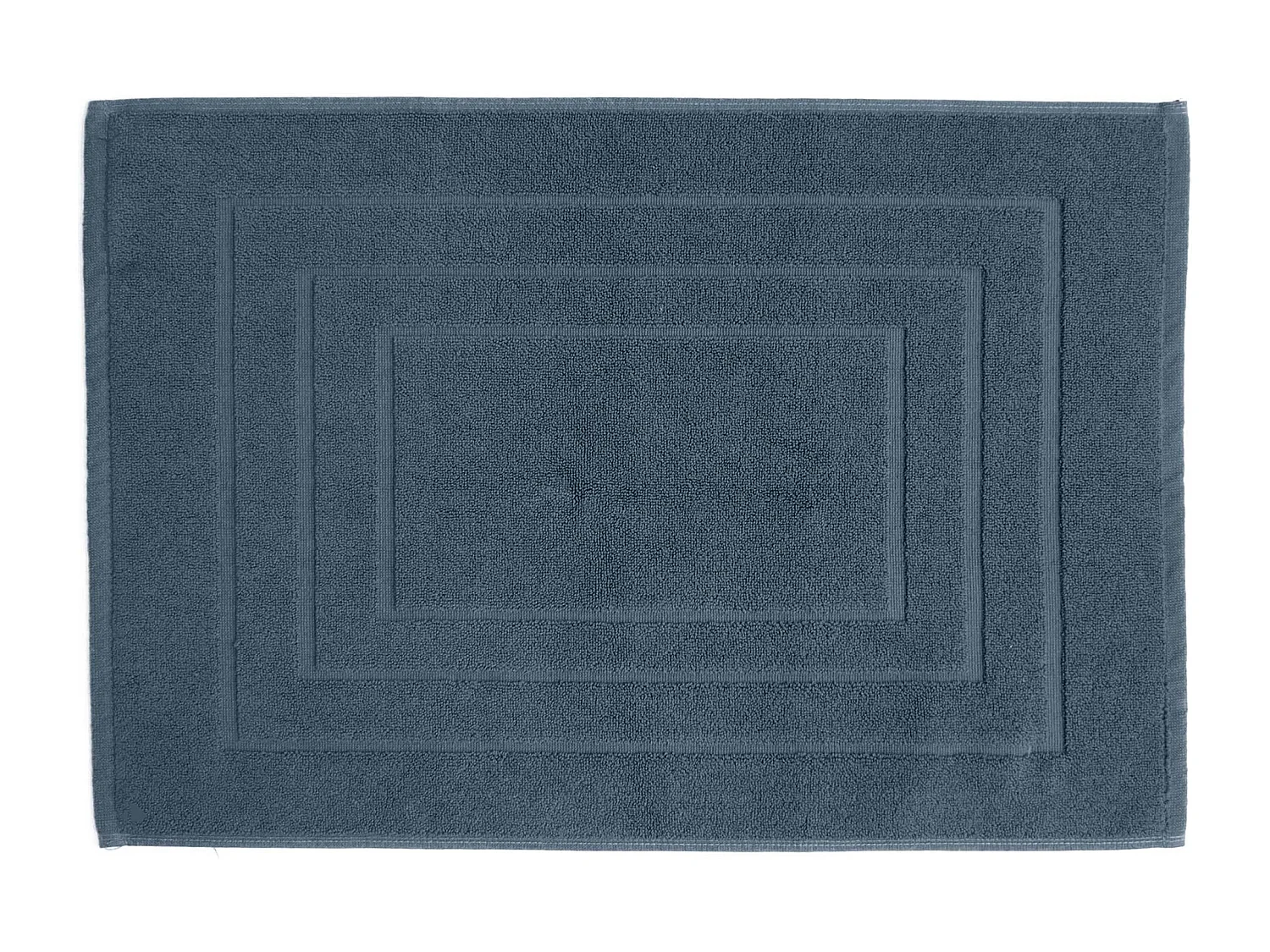 Tapis de bain coton 1000g/m2 collection NAÏA 60x40 cm bleu Orage