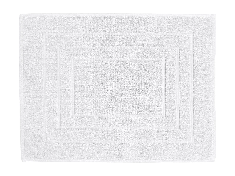 Tapis de bain coton 1000g/m2 collection NAÏA 80x60 cm Blanc