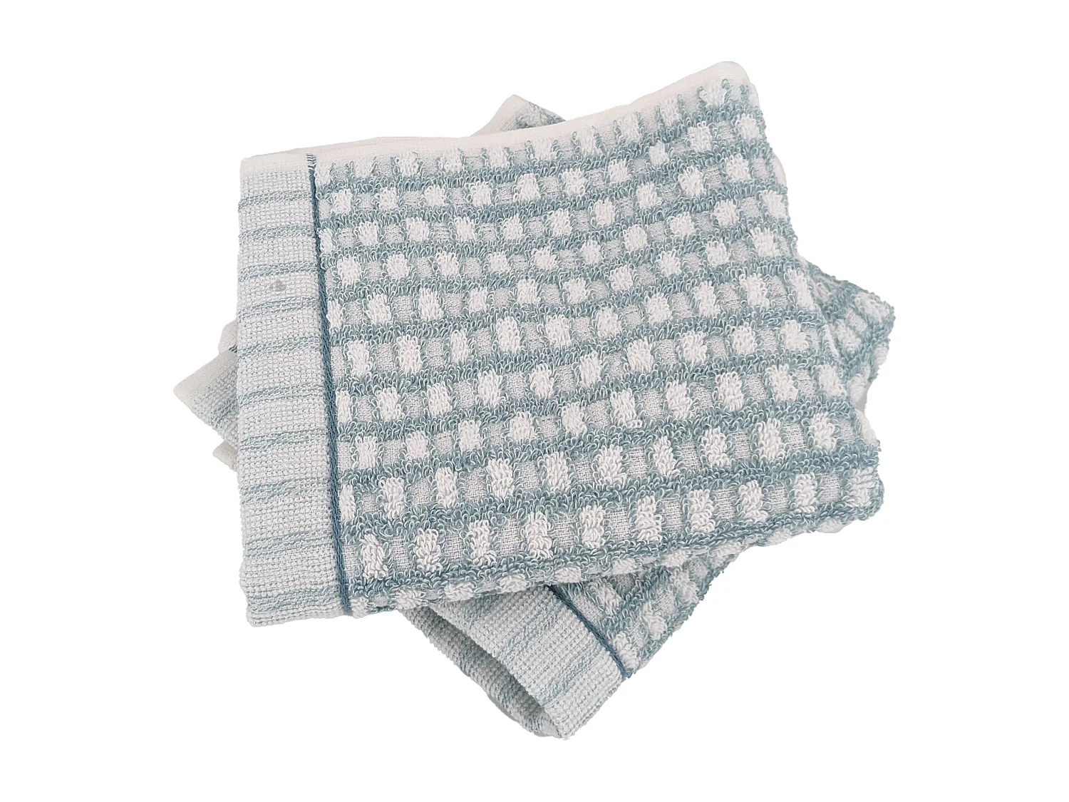 Lot de 2 serviettes invité 33x50 cm pur coton collection GLOW vert