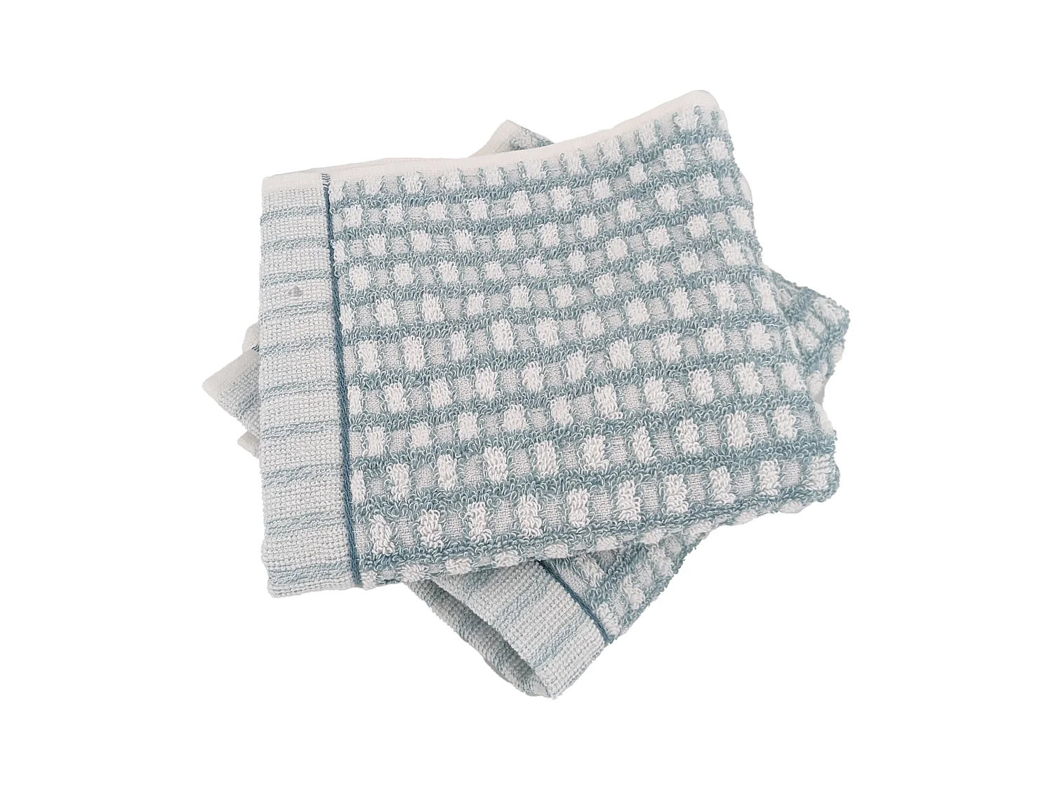 Lot de 2 serviettes invité 33x50 cm pur coton collection GLOW vert