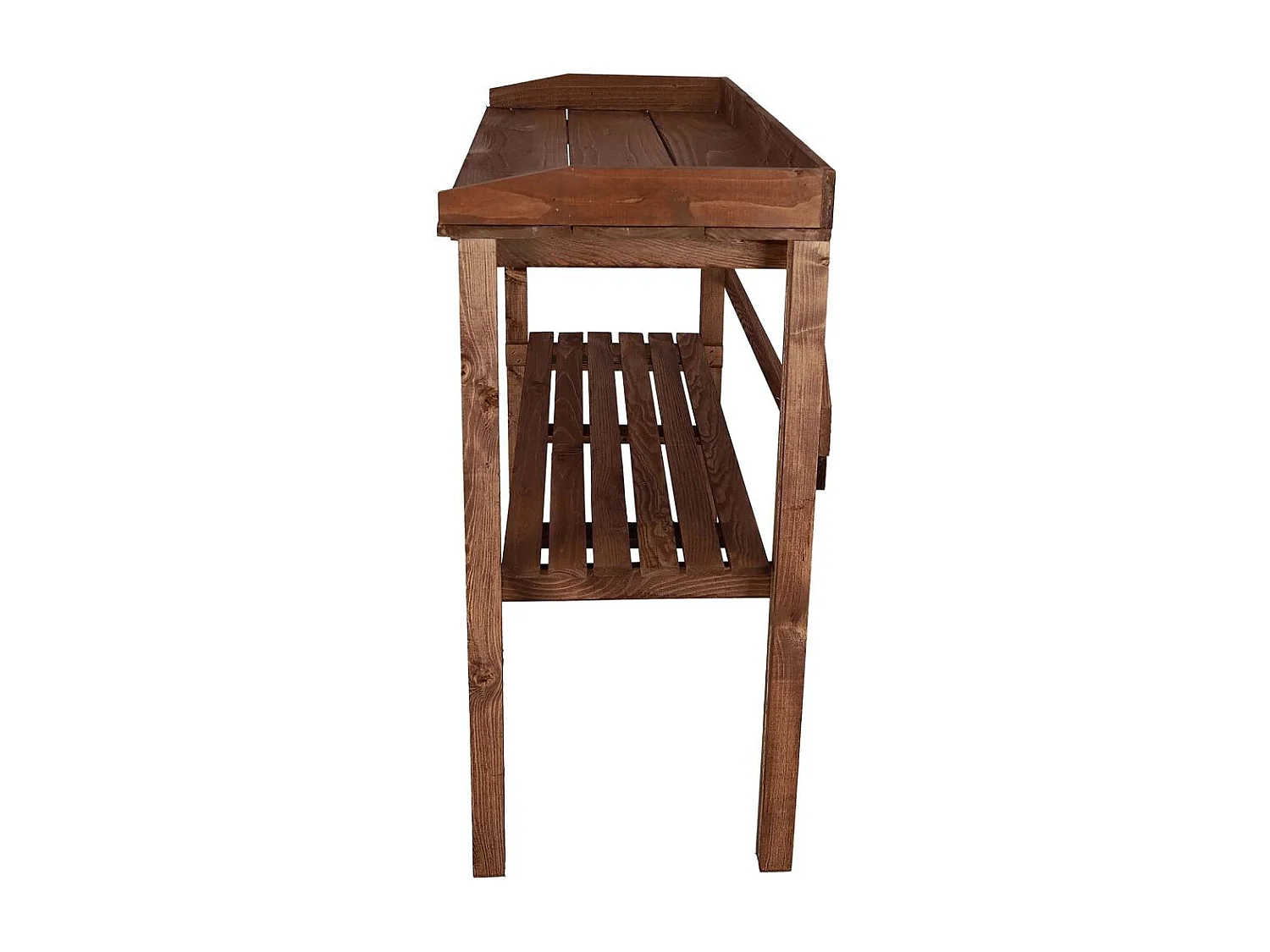 Table à rempoter en pin Nature Teinté marron