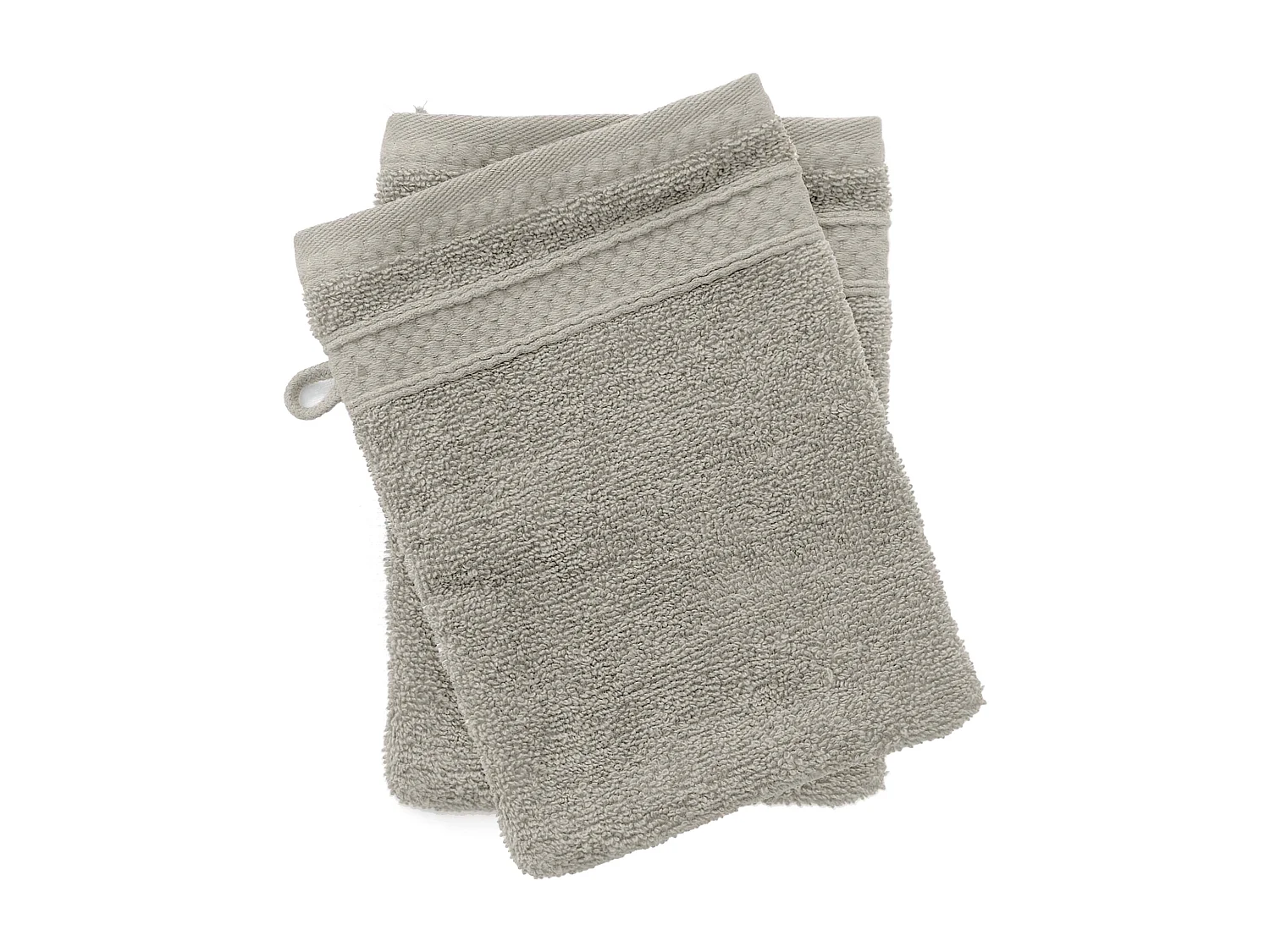 Lot de 2 gants de toilette coton 550 g/m2 NAÏA beige Lin