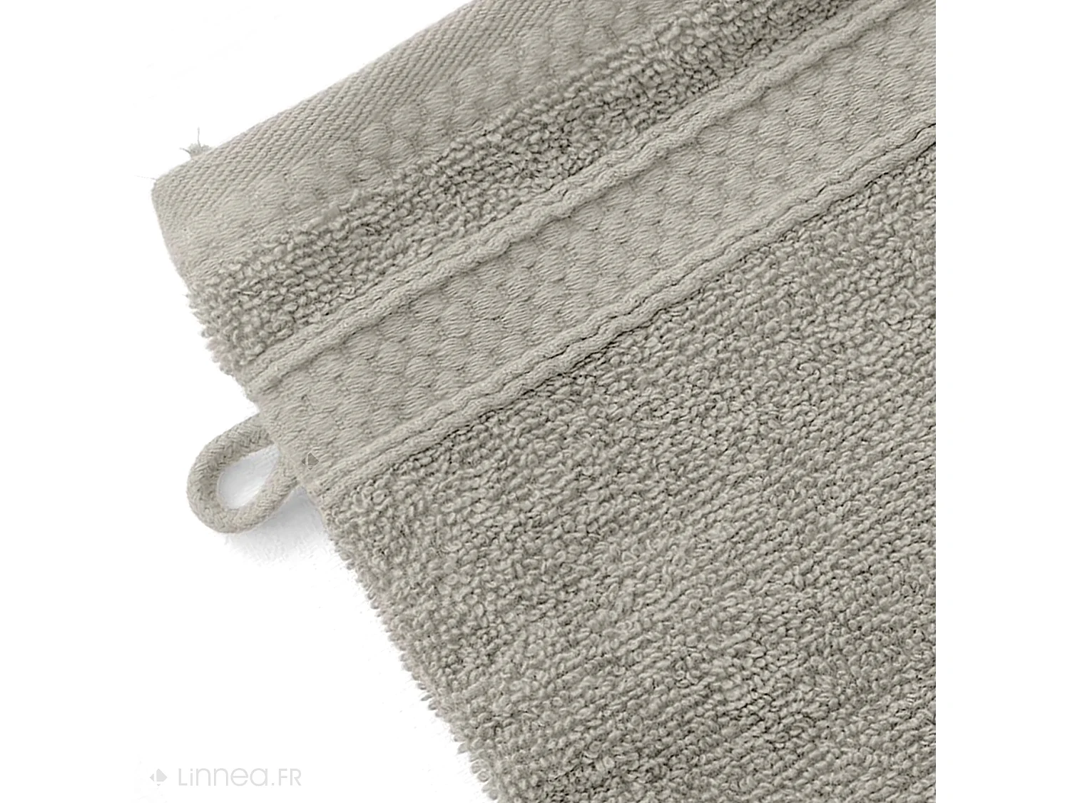 Lot de 2 gants de toilette coton 550 g/m2 NAÏA beige Lin