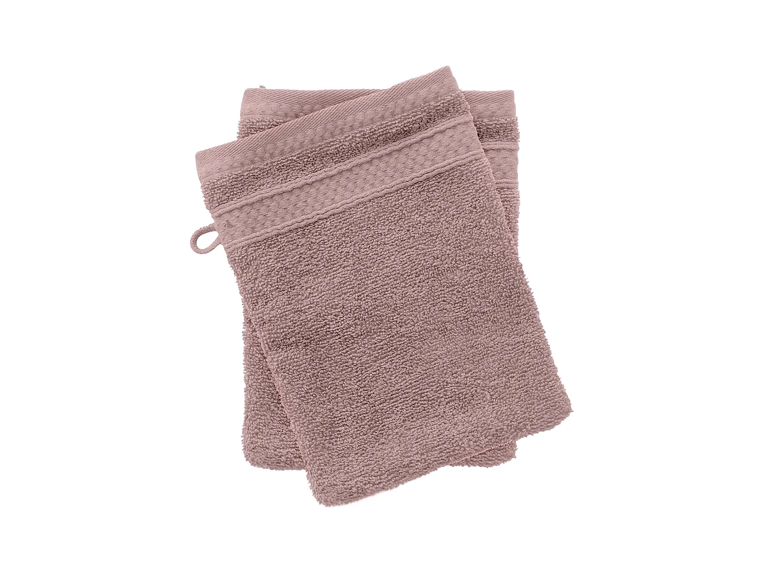 Lot de 2 gants de toilette coton 550 g/m2 collection NAÏA Rose