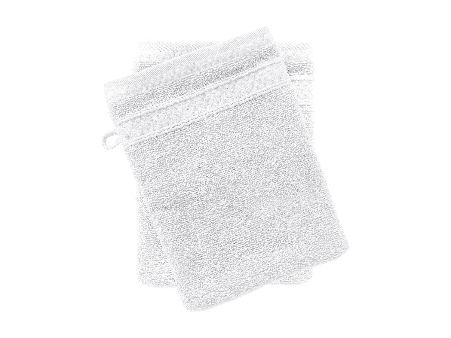 Lot de 2 gants de toilette coton 550 g/m2 collection NAÏA Blanc