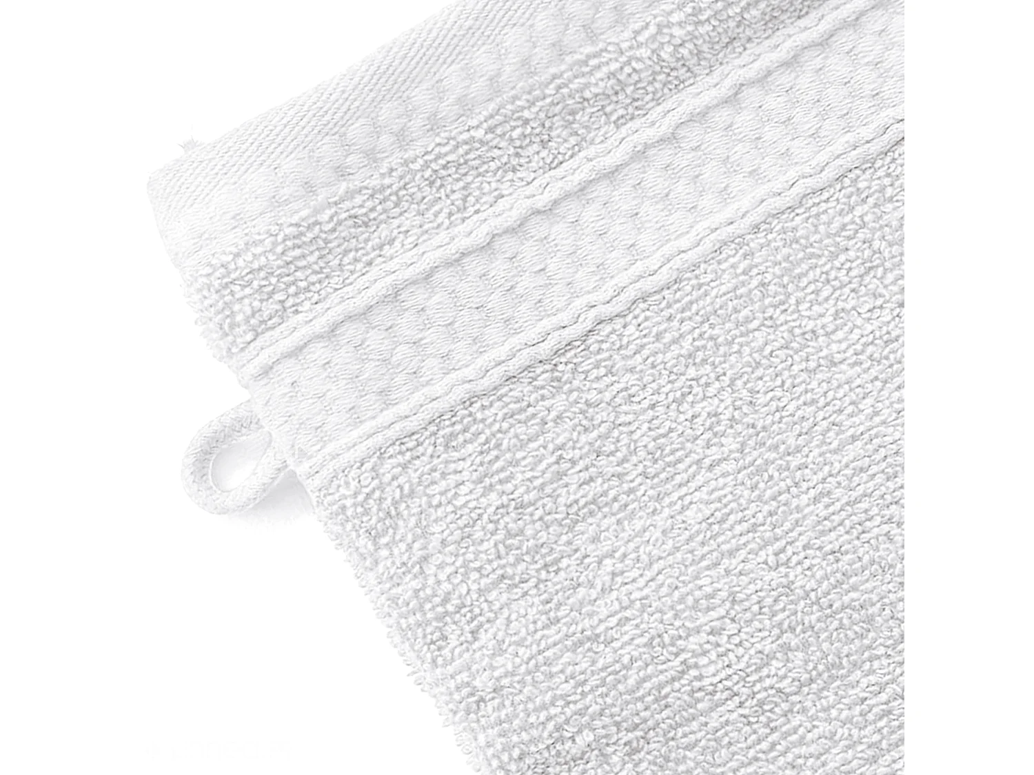 Lot de 2 gants de toilette coton 550 g/m2 collection NAÏA Blanc