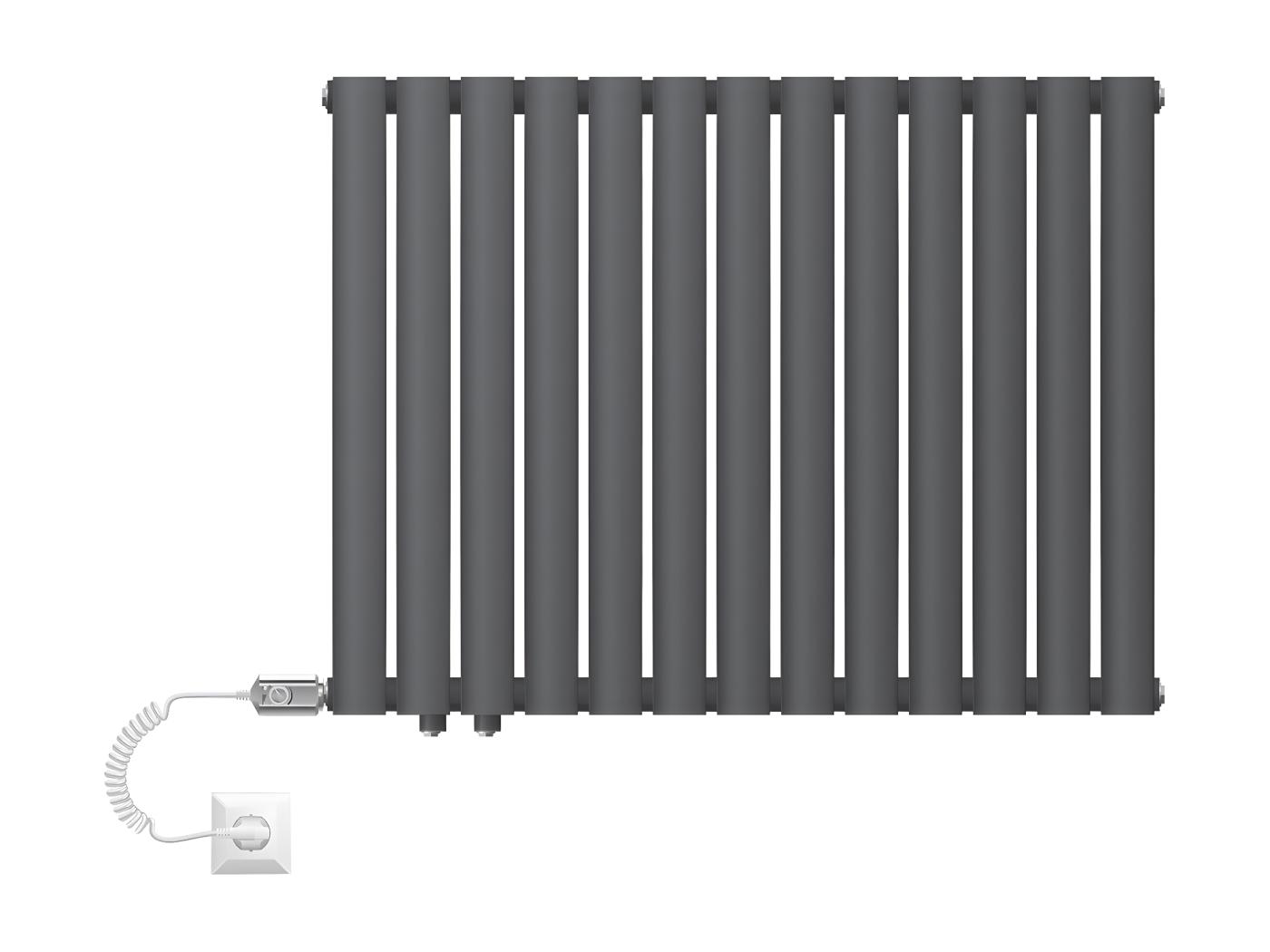 Radiateur électrique anthracite 780x600mm simple couche elément chauffant 600W