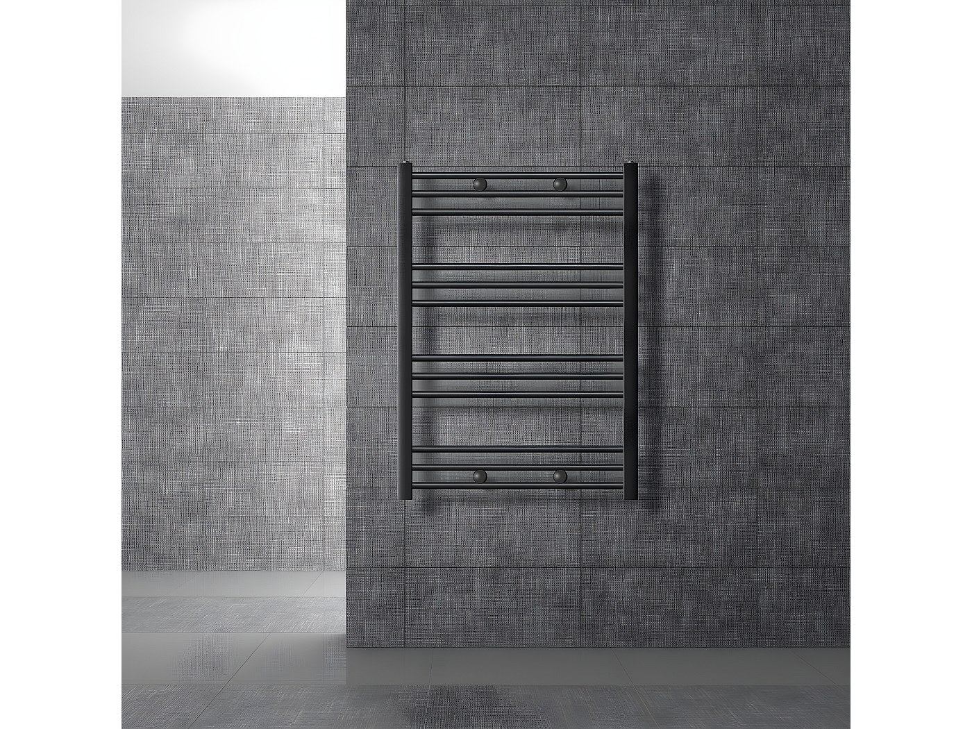 Radiatore Scaldasalviette ECD Sahara 600x1800 Mm | Per Bagno, Acciaio Antracite, Non Elettrico - Foto 3