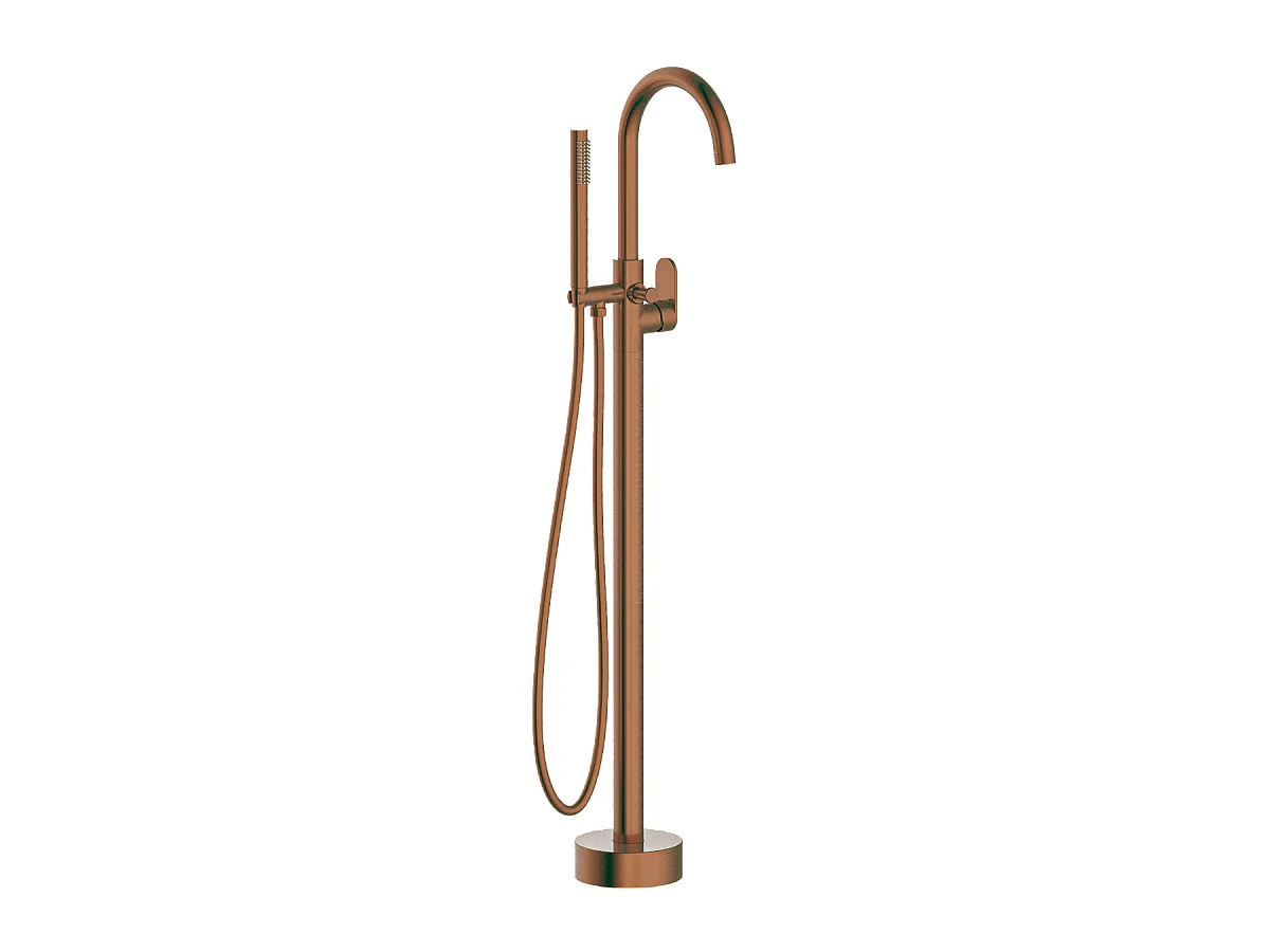 Charme II colonne de sol mécanique cuivre brossé pour baignoire ilot - Essebagno
