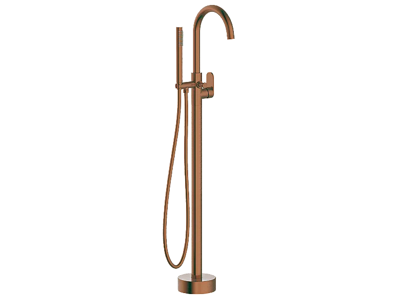 Charme II Mechanische Bodensäule für Sitzbadewanne Kupfer gebürstet Essebagno
