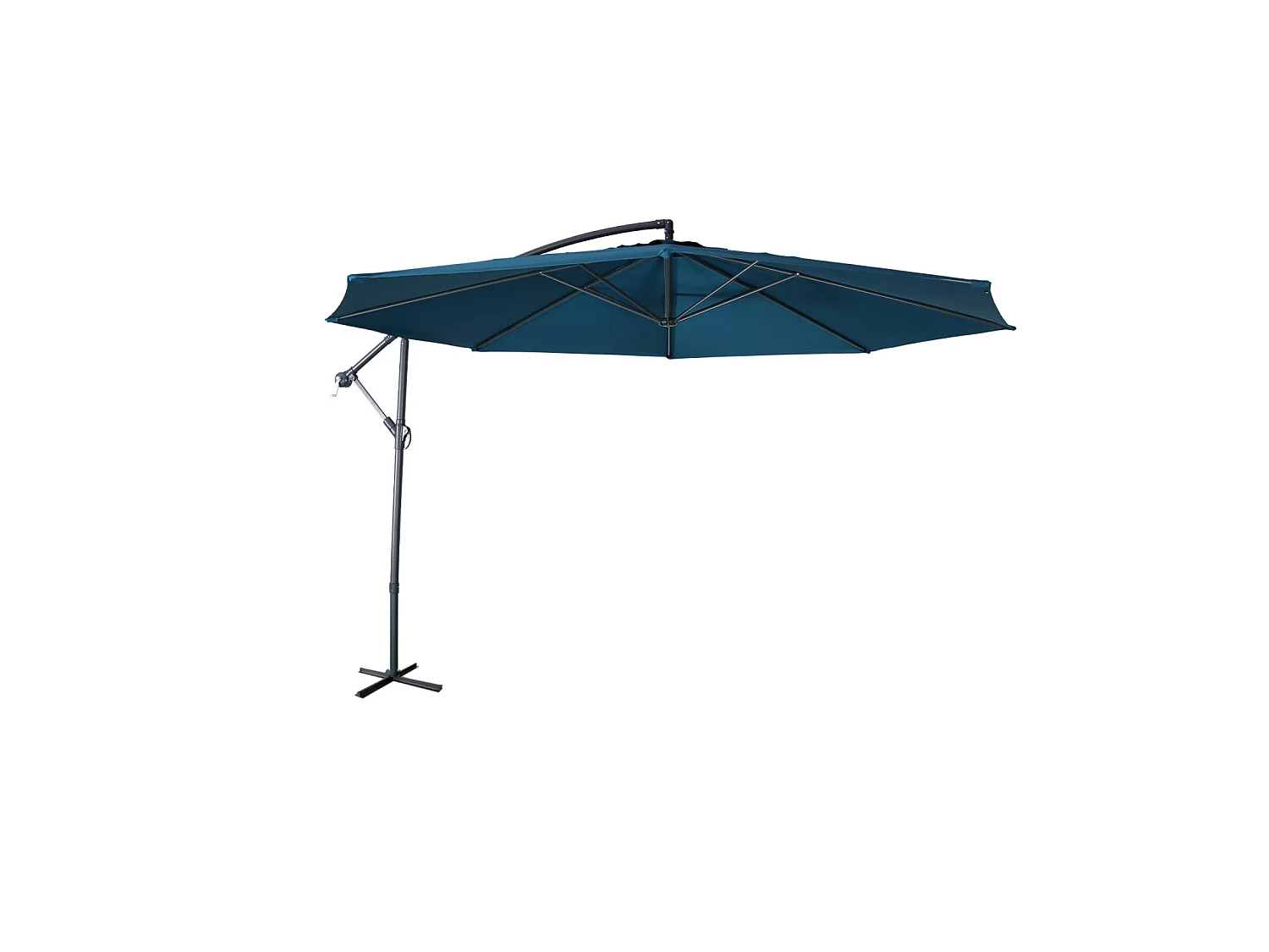 Ombrellone rotondo eccentrico, ø3,5m, blu