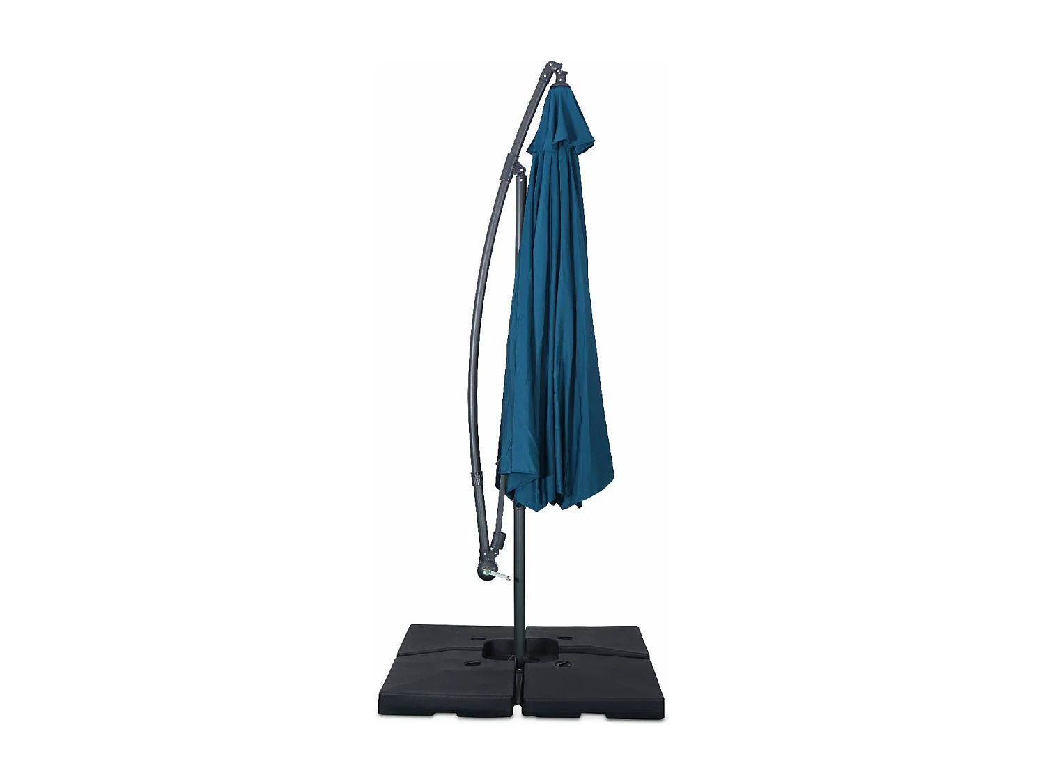 Ombrellone rotondo eccentrico, ø3,5m, blu
