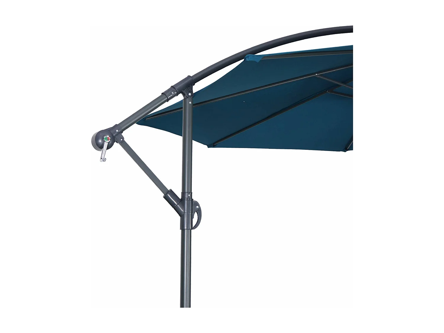 Ombrellone rotondo eccentrico, ø3,5m, blu