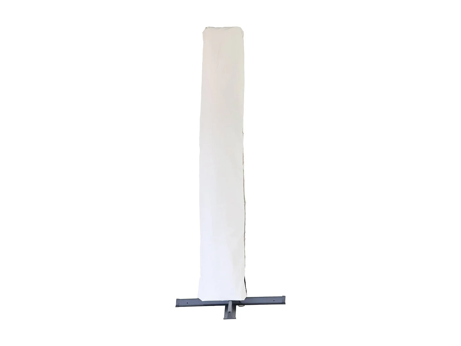 Parasol rectangular excéntrico, 3x4m + losas 50x50cm crudo