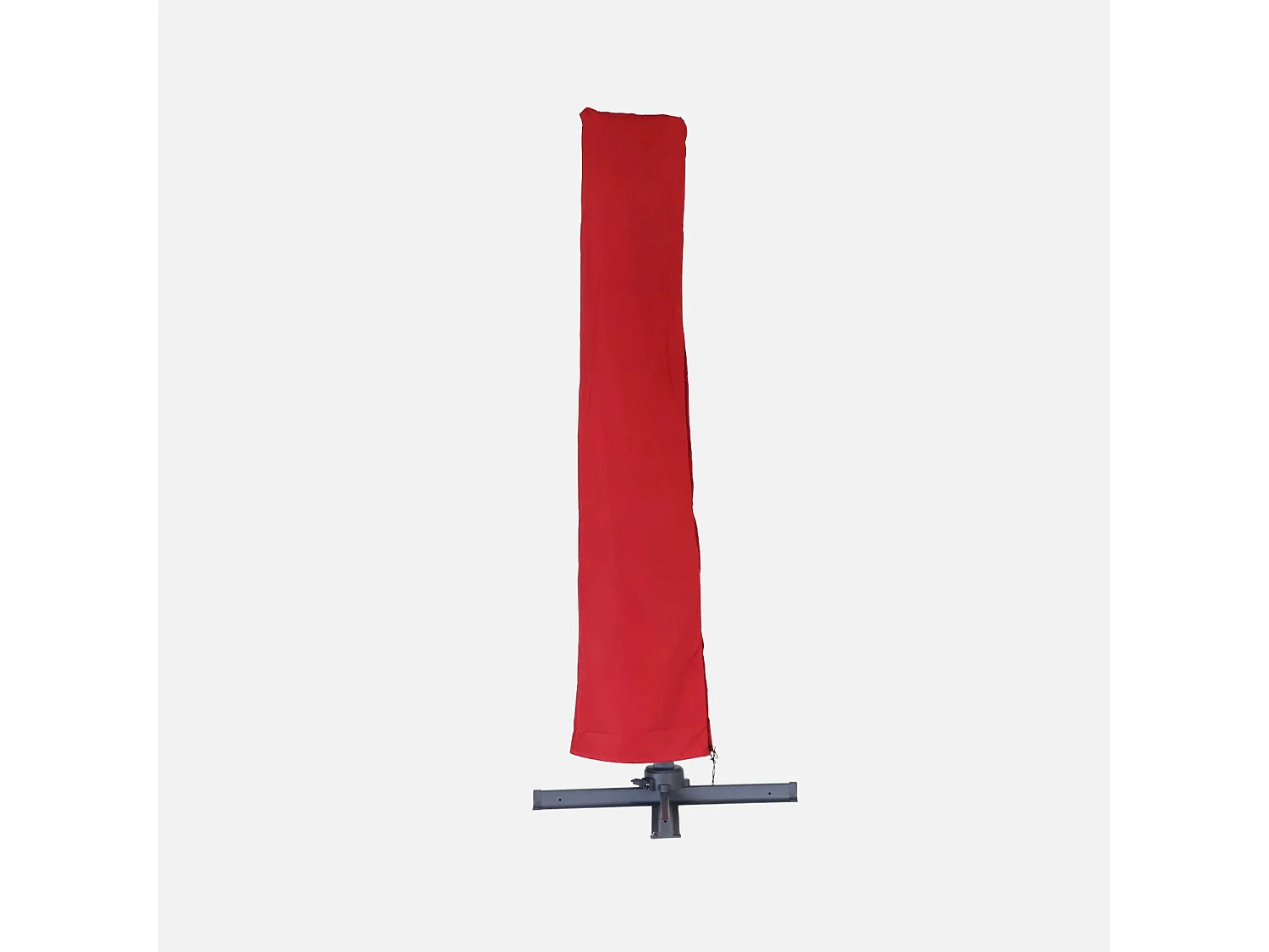 Ombrellone rettangolare decentrato in alluminio 3x3m, rosso