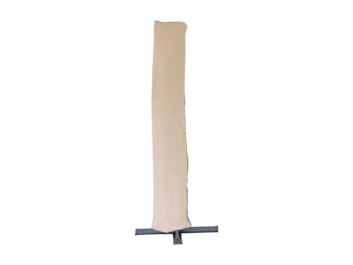 Parasol rectangular excéntrico, 3x4m + losas 50x50cm beige