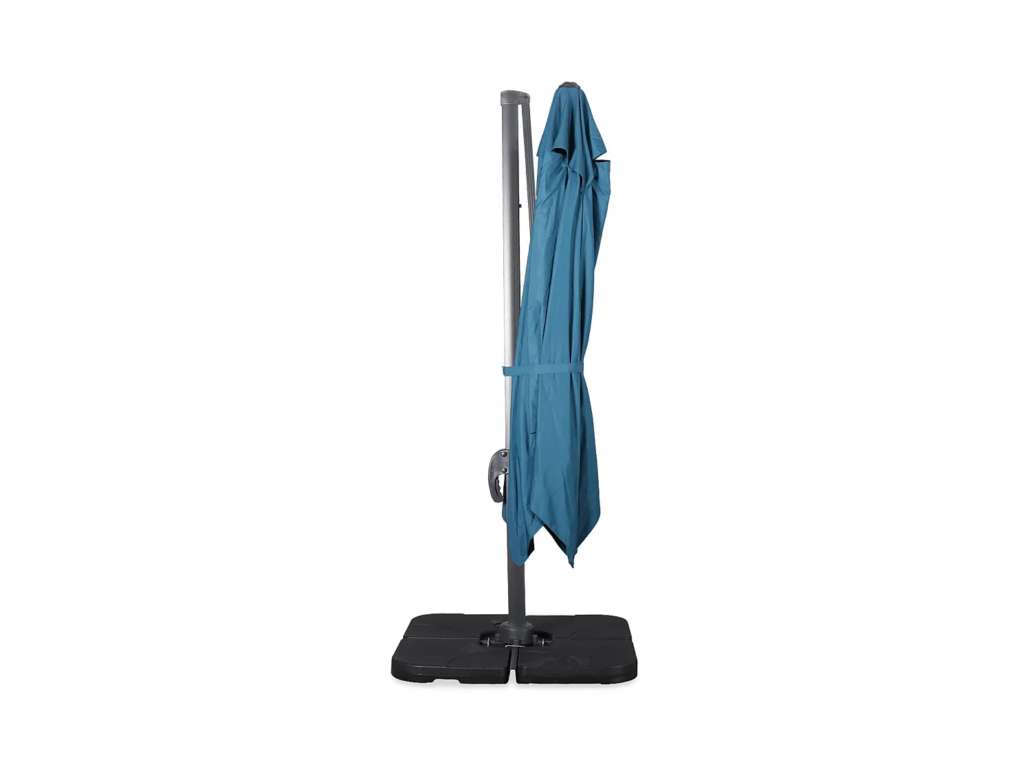 Ombrellone quadrato eccentrico, 3x3m, blu