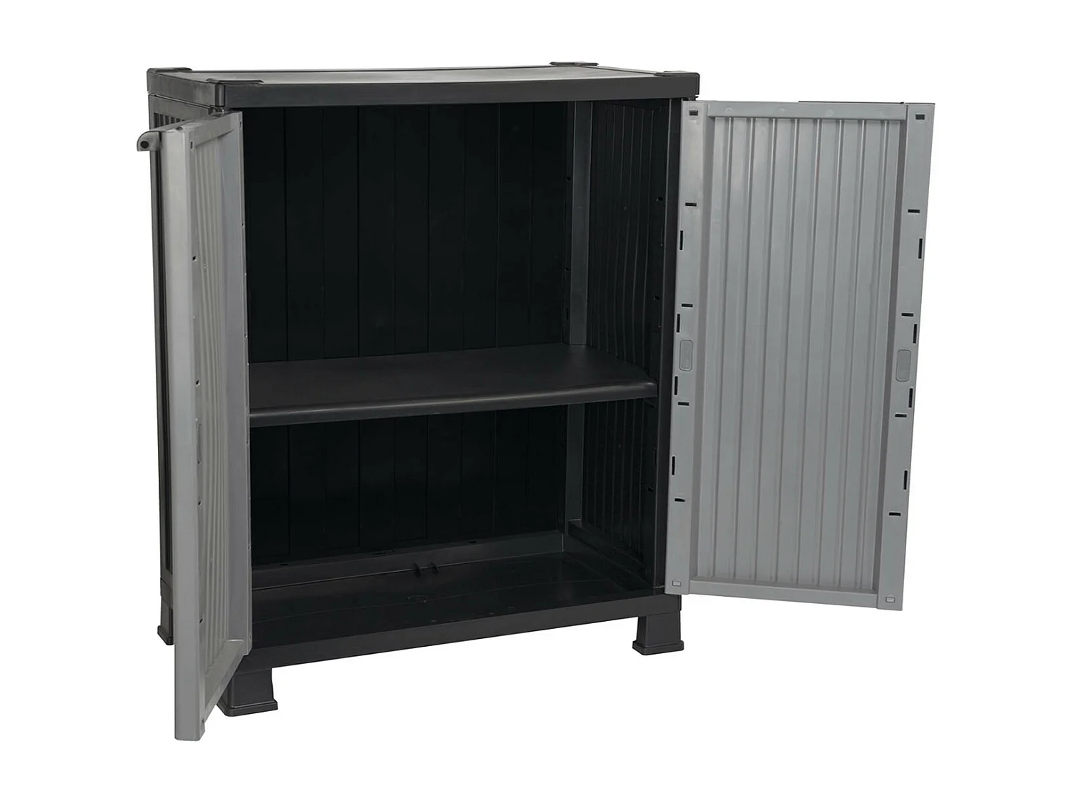 Armadio Basso Esterno in Resina con 1 Ripiano 92x68x39 cm Thinia Home