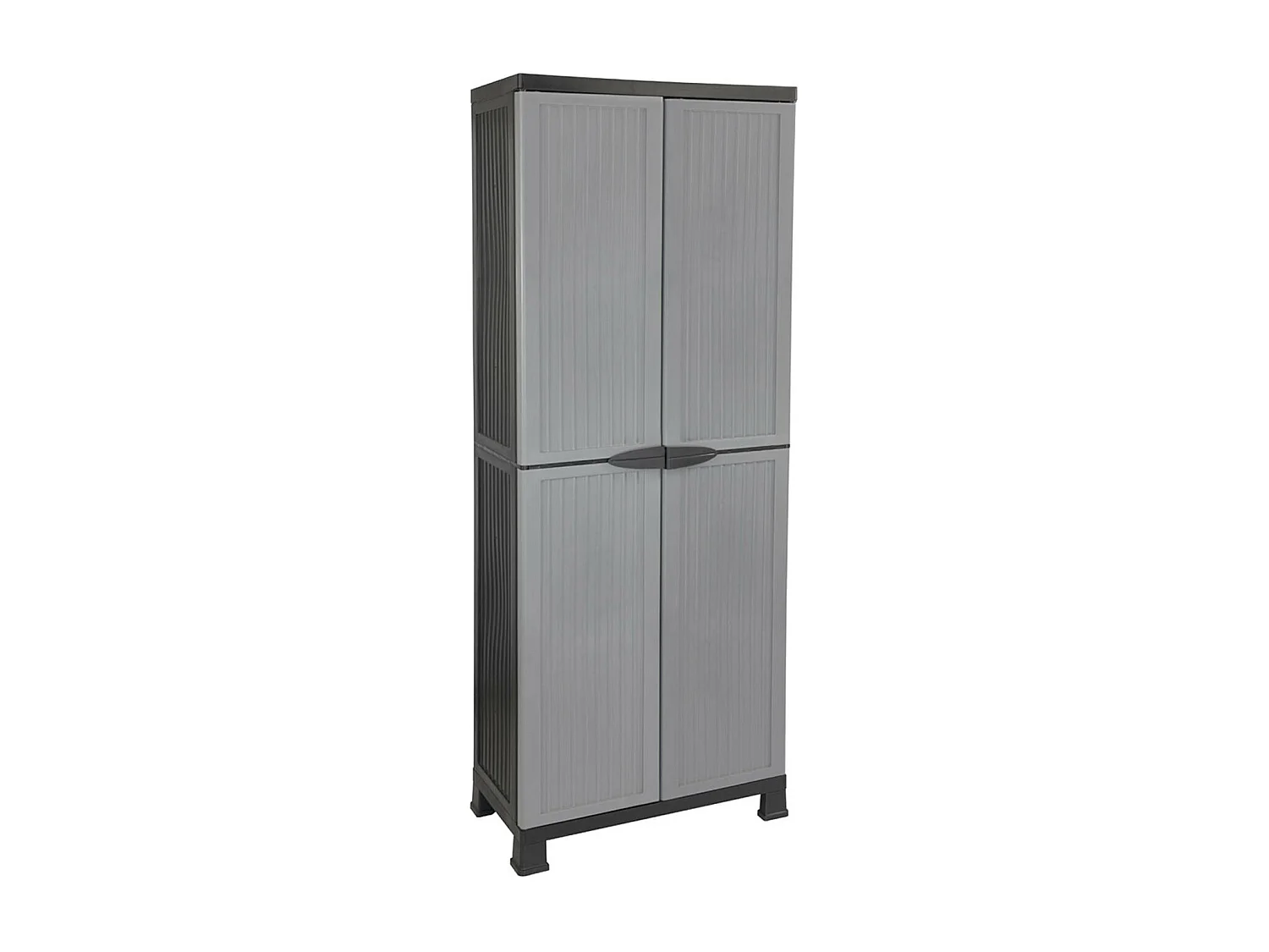 Armoire extérieure en résine avec balai et 4 étagères 171x68x39cm Thinia Home