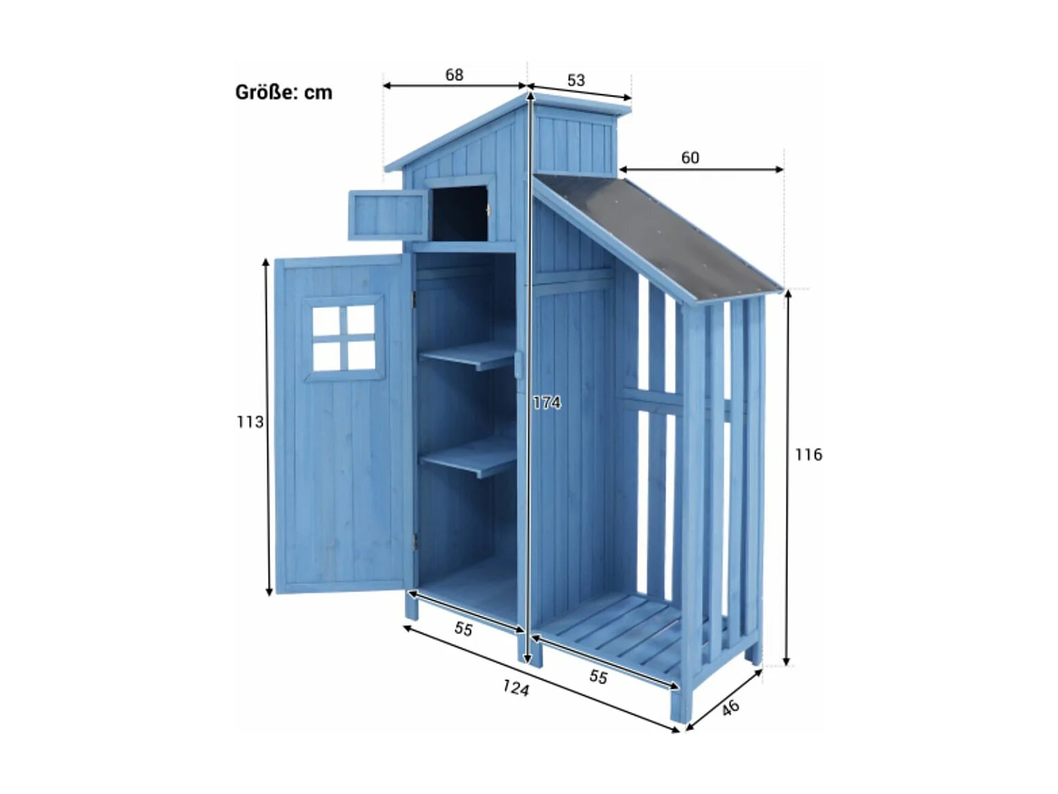 Cabaña de jardín versátil - Armario de almacenamiento.