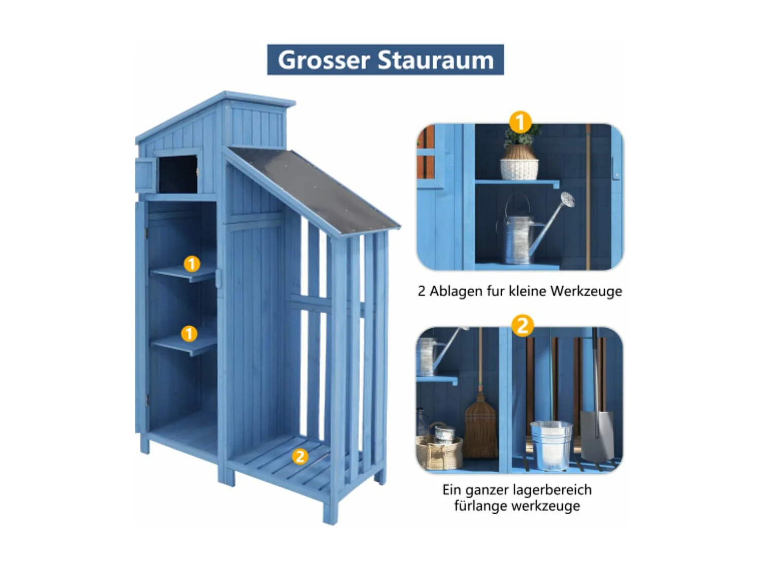 Cabaña de jardín versátil - Armario de almacenamiento.