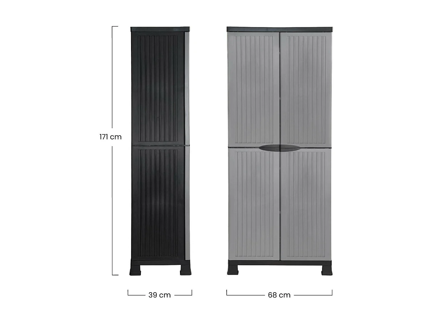 Armoire extérieure en résine avec 3 étagères 171x68x39cm Thinia Home