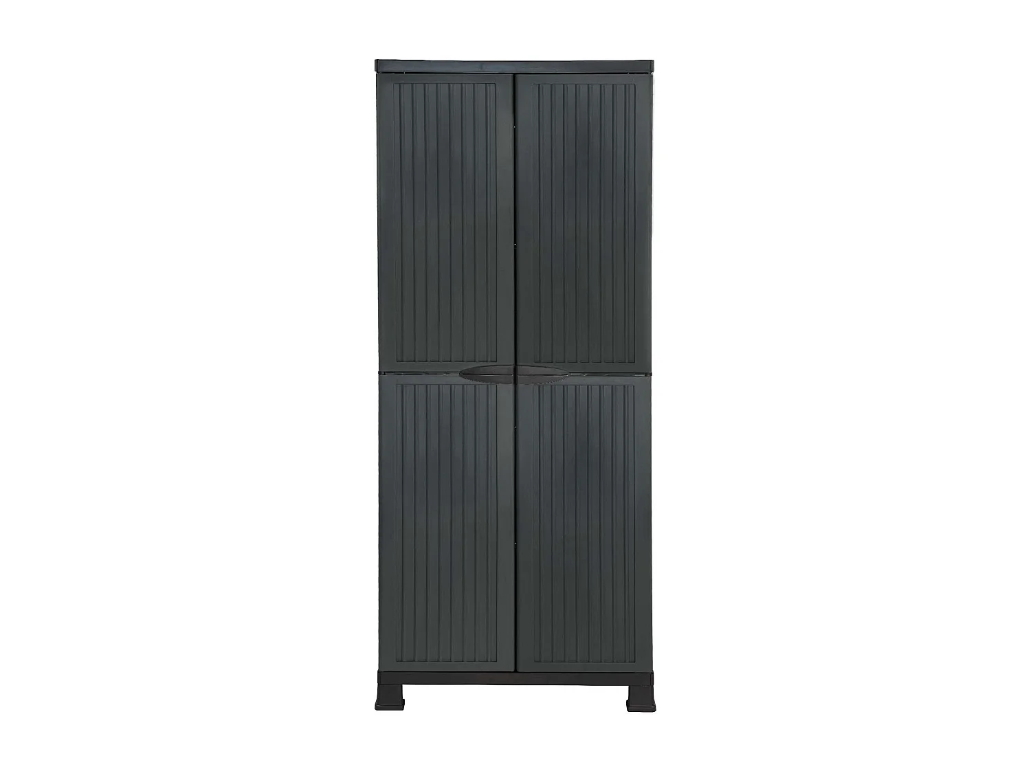 Armario de Resina Exterior con Escobero y 4 Baldas 171x68x39cm Thinia Home