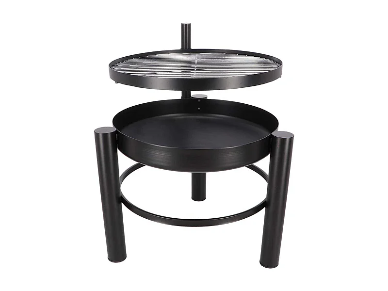 Brasero en métal avec grille de cuisson intégrée 54 x 66.5 x 69 cm
