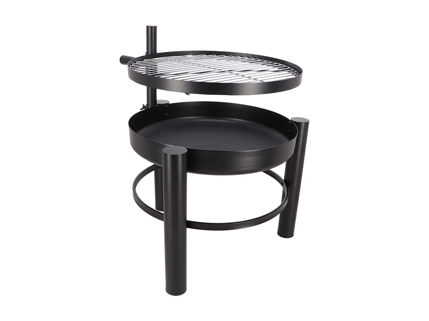 Brasero en métal avec grille de cuisson intégrée 54 x 66.5 x 69 cm