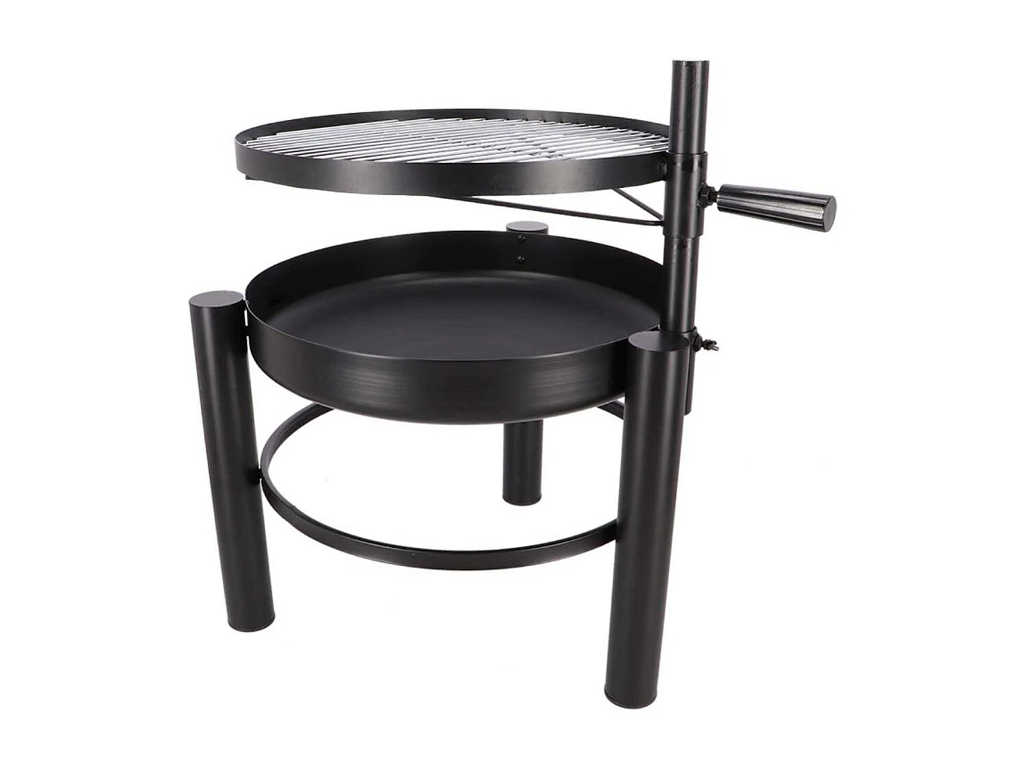 Brasero en métal avec grille de cuisson intégrée 54 x 66.5 x 69 cm